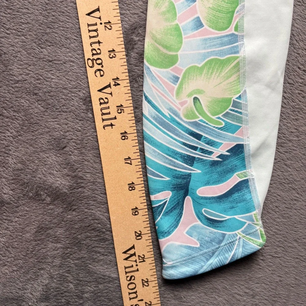 Nike Dri-FIT Leggings Womens S Blue Tropical Floral Palm CD9729-496 7/8 Crop